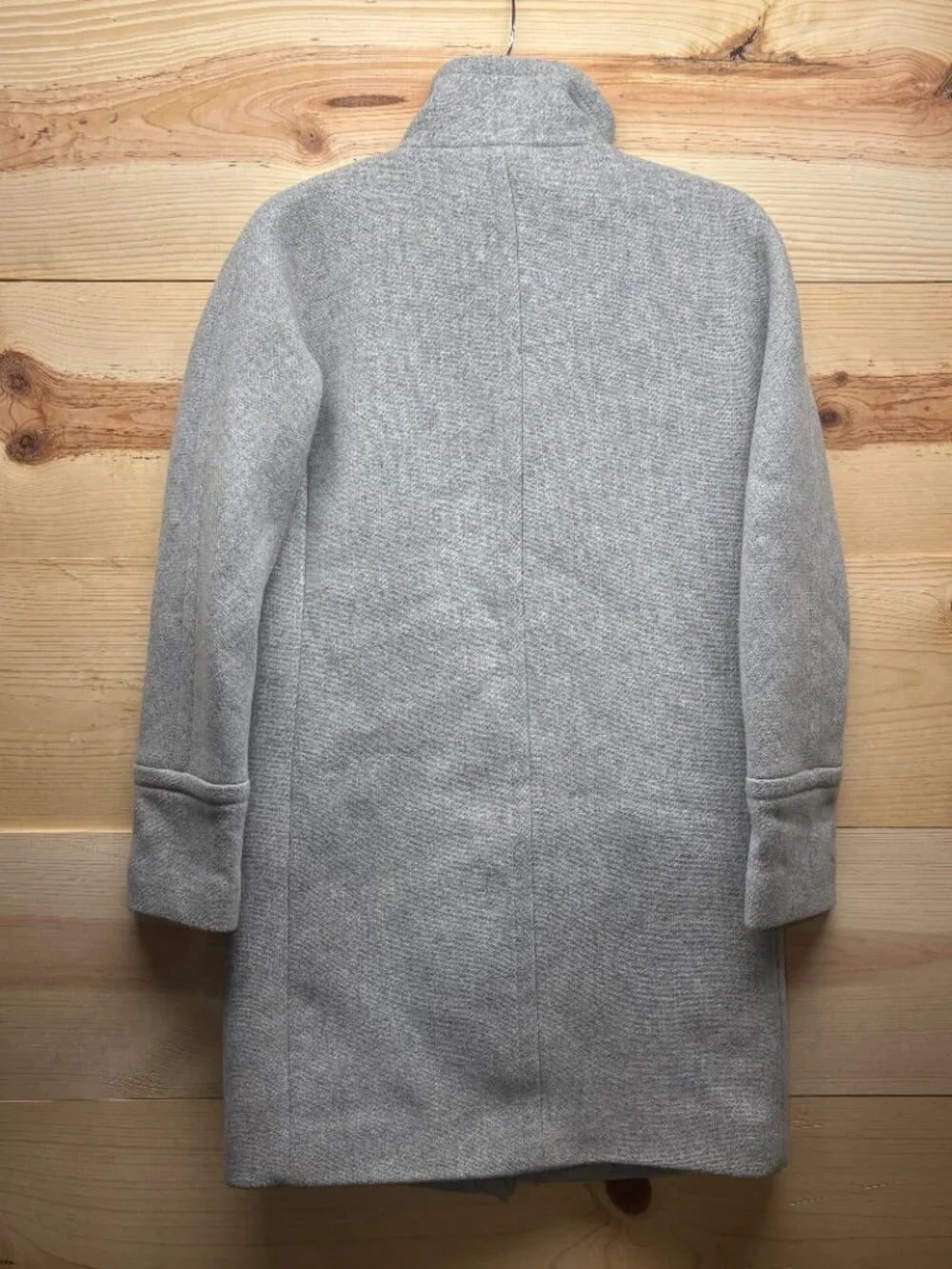 J Crew Coat Womens 000 Gray Wool Topcoat Stadium Cloth Nello Gori - Picture 10 of 12
